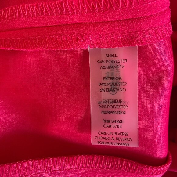 CALVIN KLEIN BOW TIE SHEATH DRESS HOT PINK SIZE 6 NWT OFFICE DATE NIGHT PARTY - Picture 12 of 13